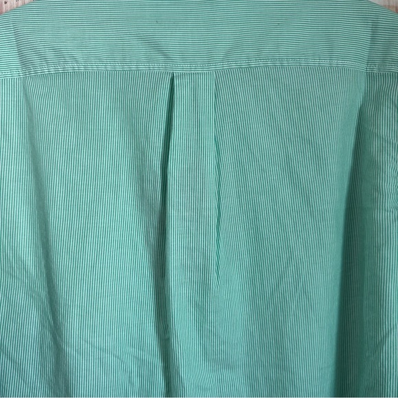 Everlane The Silky Cotton Relaxed Mint Green Striped Button Up Shirt Size 4 - Picture 10 of 14